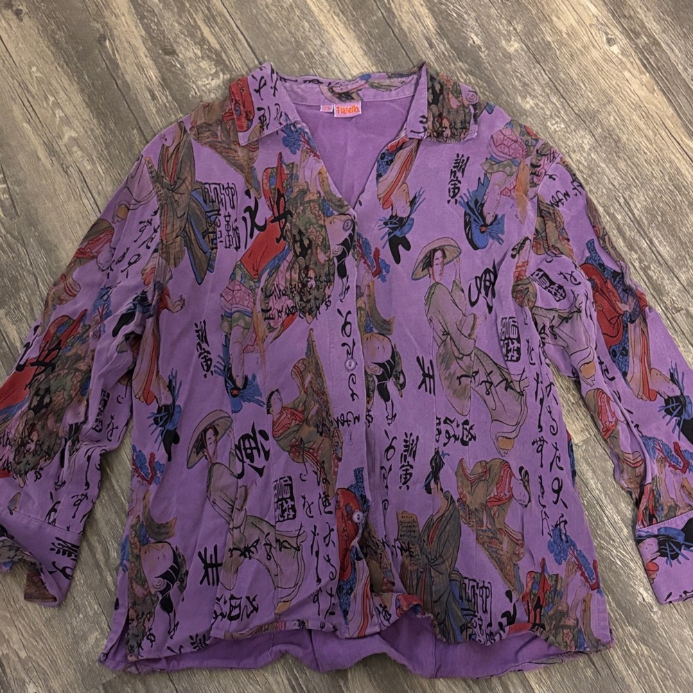 Tianello Lavender Artistic Blouse